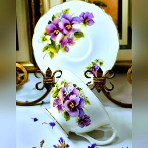 GOLDEN CROWN, stunning teacup.  Excellent condition for an antique item.     Ple